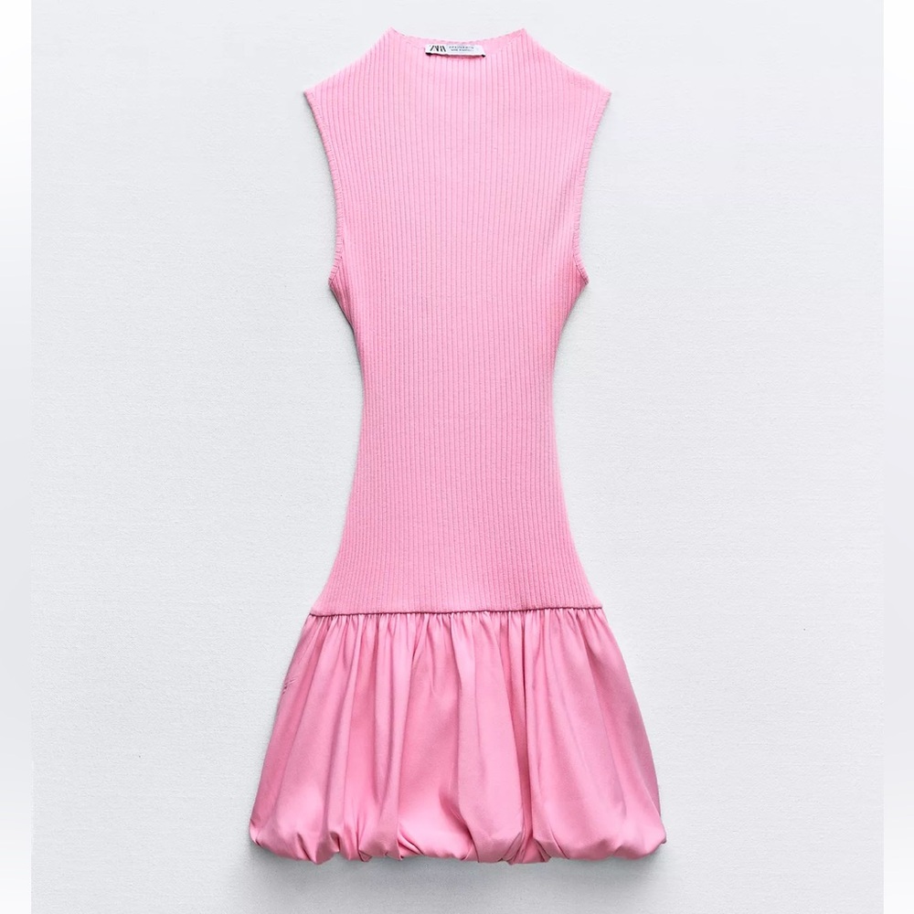 Pink Sleeveless Knit Dress